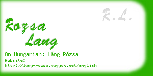 rozsa lang business card