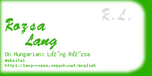 rozsa lang business card